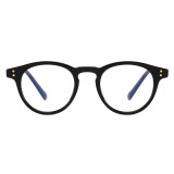 Retro TR90 Optical Frame with Anti Blue Light Lenses Round Glasses