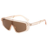 One Piece Lens Flat Top Shield Shades Sunglasses