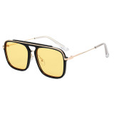 Fashion Metal Frame UV400 Gradient Shades Sunglasses