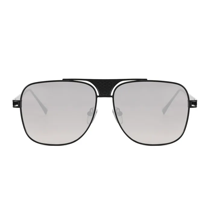 Men Women Square Metal Frame Outdoor Sunglasses