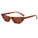 Women Brand Designer Half Frame Shades Small Cat Eye Sunglasses