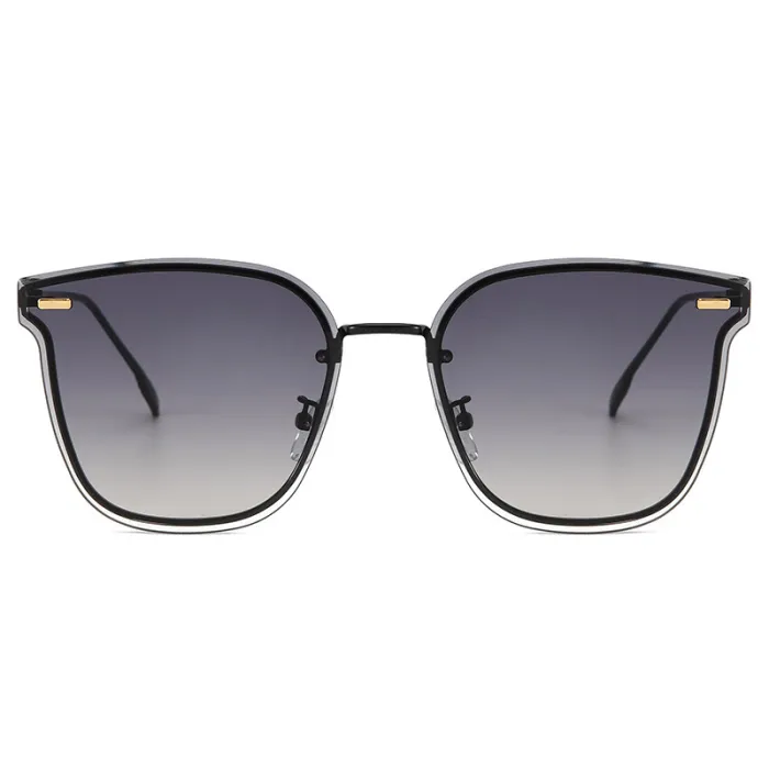 Fashion Cateye Newest Design Metal Frame Shades Gradient Lens Sunglasses