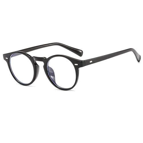 Retro Vintage Round Optical Frame with Anti Blue Light Lenses Eyeglasses
