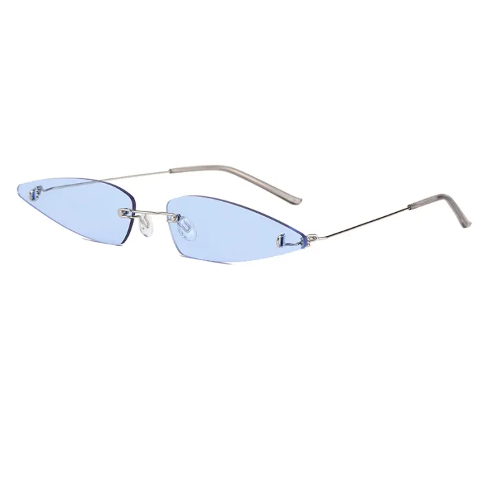 Small Triangle Style Rimless Women Fashion Sunglasses