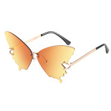 Fashion Ladies Rimless Butterfly Sunglasses