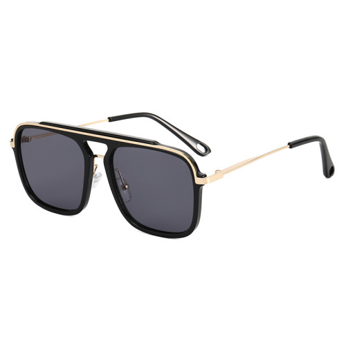Fashion Metal Frame UV400 Gradient Shades Sunglasses