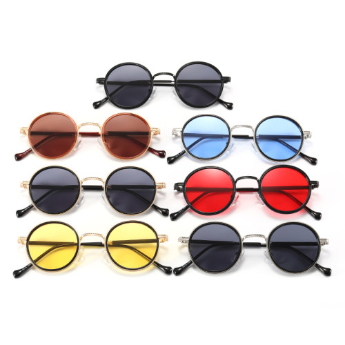 Anti-UV400 Brand Designer Metal Frame Round Shades Sunglasses