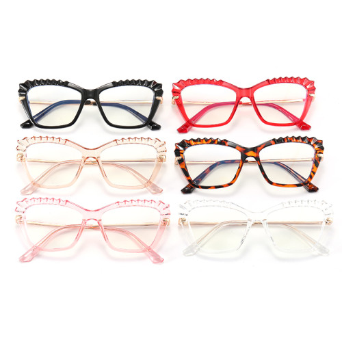 Women Cat Eye Blue Light Blocking Glasses Spring Hinges Lady Office Computer Eyeglasses