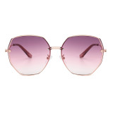 Fashion Women Round Metal Frame Outdoor Sunglasses