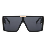 UV400 Big Frame Flat Top Square Oversized Shades Sunglasses