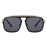 Fashion Metal Frame UV400 Gradient Shades Sunglasses