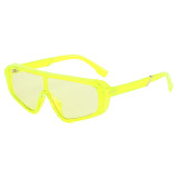 One Piece Lens Flat Top Shield Shades Sunglasses