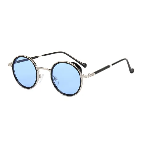 Anti-UV400 Brand Designer Metal Frame Round Shades Sunglasses