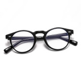 Retro Vintage Round Optical Frame with Anti Blue Light Lenses Eyeglasses