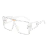 UV400 Big Frame Flat Top Square Oversized Shades Sunglasses