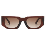 Retro Rectangle Thick Frame Shades Sunglasses