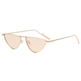 Cat Eye Small Triangle Metal Frame Sunglasses