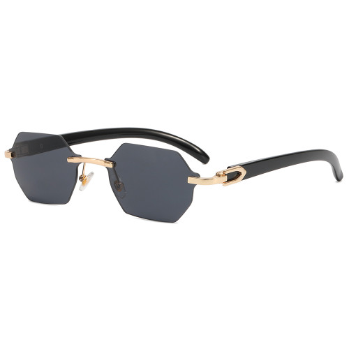 Retro Small Rectangle Rimless Sunglasses