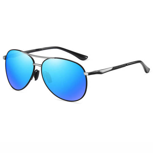 Mirrored Polarized Metal Sunglasses