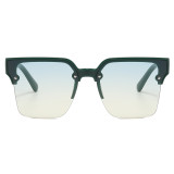 Square Half-rimless Shades Sunglasses