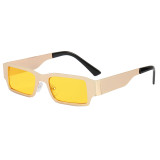 Metal Frame Small Rectangle Shades Sunglasses