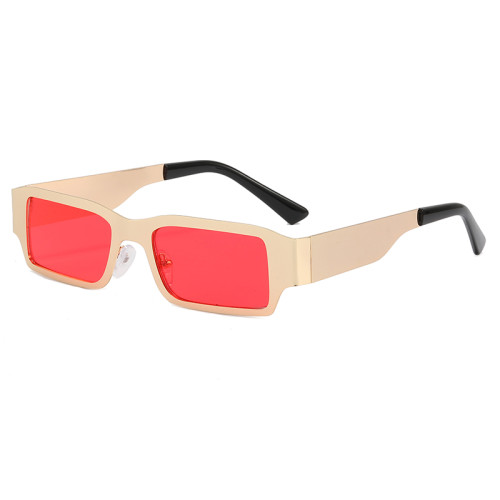 Metal Frame Small Rectangle Shades Sunglasses