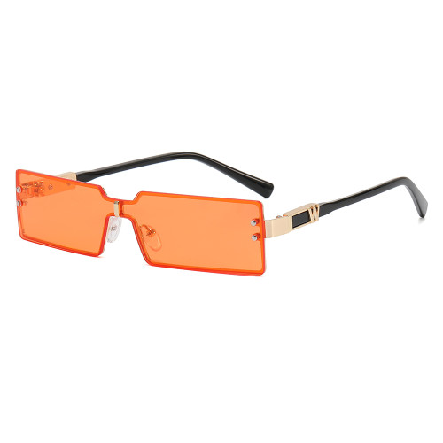 Small Rectangle Metal Frame Sunglasses