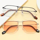 Metal Frame UV400 Gradient Shades Sunglasses