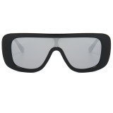 Flat Top One Piece Lens Sunglasses