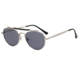 Flat Top Metal Frame Sunglasses