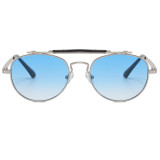 Flat Top Metal Frame Sunglasses
