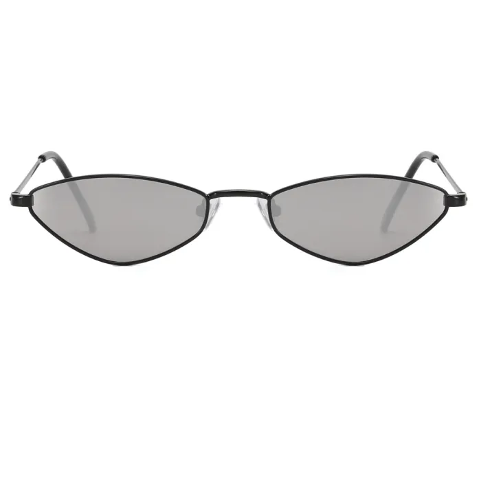 Cat Eye Women Small Triangle Metal Frame Sunglasses