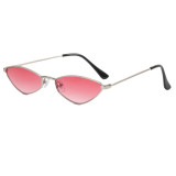 Cat Eye Women Small Triangle Metal Frame Sunglasses