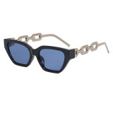 cat eye women Metal Chain Shades Sunglasses