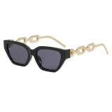 cat eye women Metal Chain Shades Sunglasses