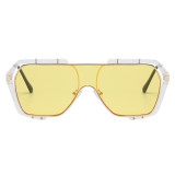 Oversize One Piece Lens Shades Sunglasses