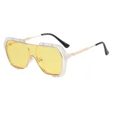Oversize One Piece Lens Shades Sunglasses