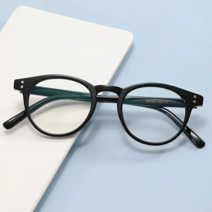Clear Lens Round Computer Anti-Blue Light Blocking Glasses