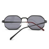 Retro Steampunk Octagon Metal Frame Sunglasses