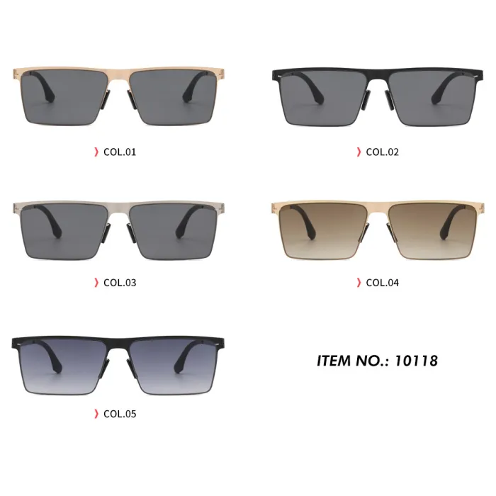 Small Rectangle Metal Frame Sunglasses