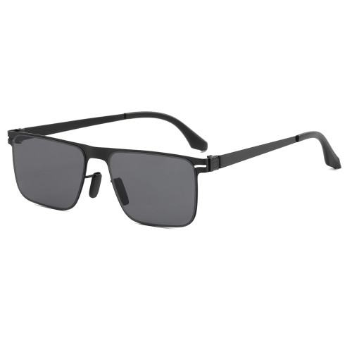 Metal Frame Rectangle Flat Top Sunglasses