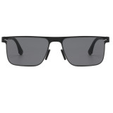 Metal Frame Rectangle Flat Top Sunglasses