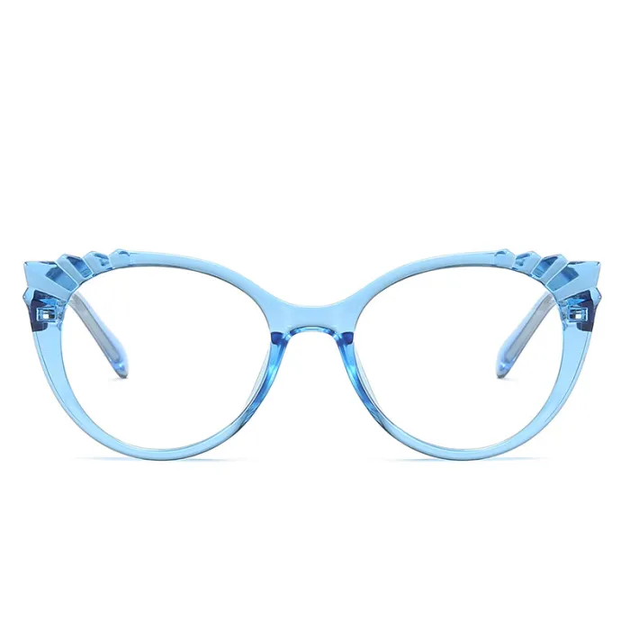 Women Cat Eye Blue Light Blocking Spring Hinges Computer Eyeglasses