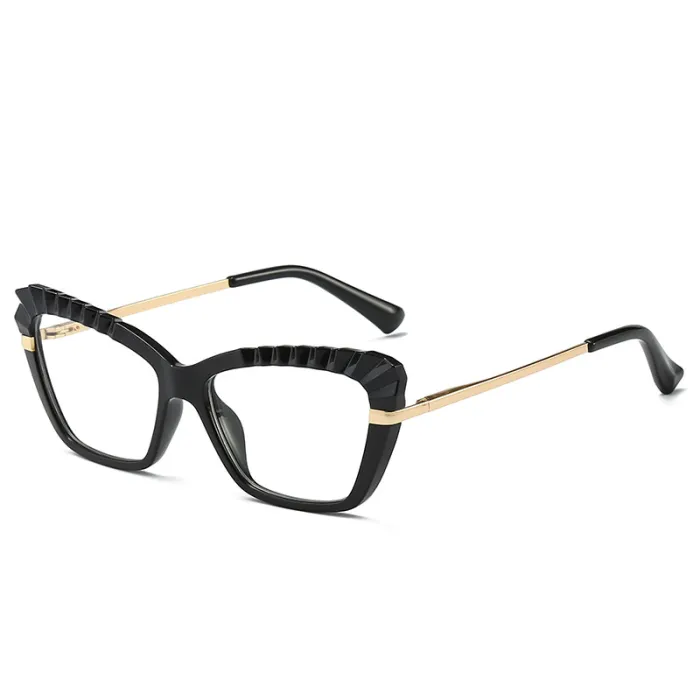 Women Cat Eye Blue Light Blocking Spring Hinges Glasses