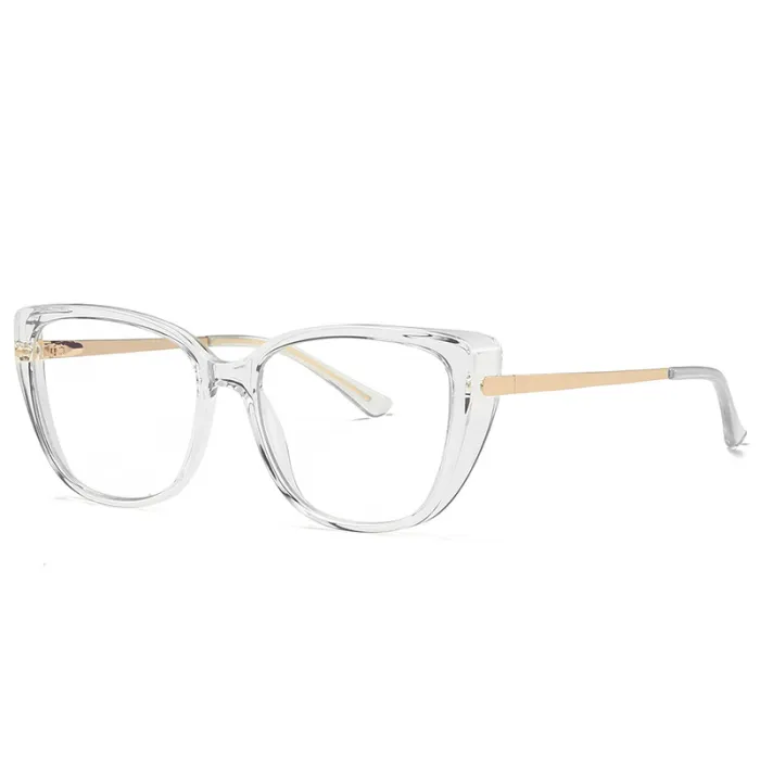 Spring Hinges Women Cat Eye Blue Light Blocking Glasses