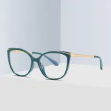 Spring Hinges Women Cat Eye Blue Light Blocking Glasses