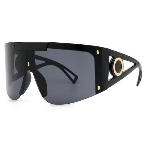 Oversized Mono Lens Shield Sunglasses