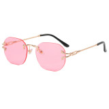Small Rectangle Rimless Sunglasses