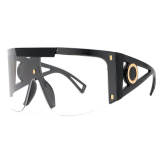 Oversized Mono Lens Shield Sunglasses