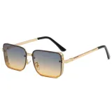 Small Rectangle Metal Frame Sunglasses